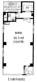 アオキビスポークビル 3階 間取り図