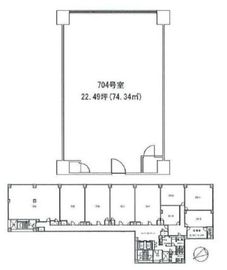 虎ノ門法曹ビル 704 間取り図