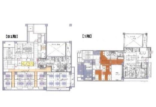 プロステック淡路町 B1階+1階 間取り図