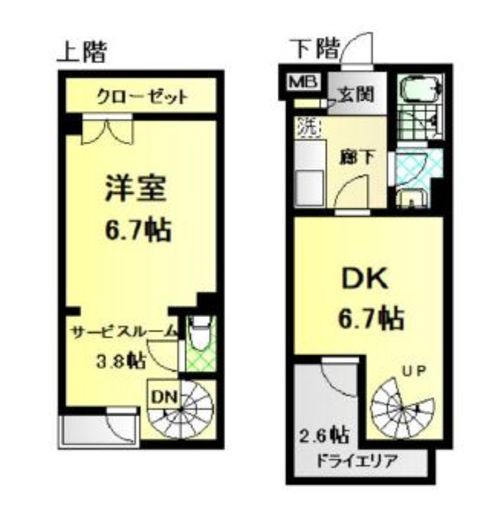 エスコートノヴェル広尾(SOHO) B1階 間取り図