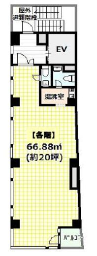 内田ビル 6階 間取り図