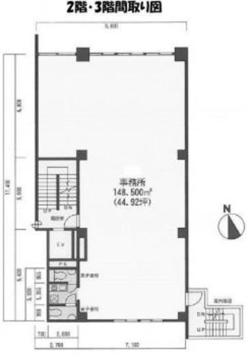 新一ビル 2階 間取り図