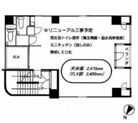 日宝銀座Kビル 6階 間取り図