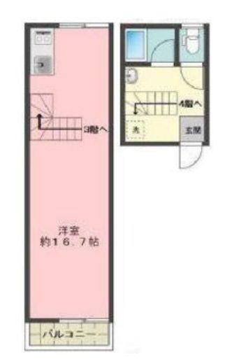 F・S南青山 305(メゾネット) 間取り図