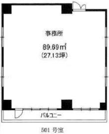 九段ロイヤルビル 501 間取り図