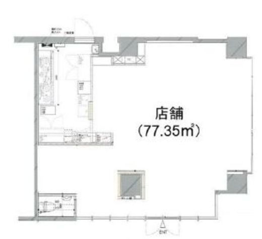 コンフォリア日本橋人形町イースト(店舗) 1階 間取り図