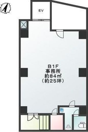 Glanffice茅場町 B1階 間取り図