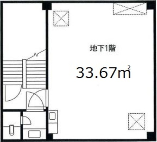 日本橋兜町シティビル B1階 間取り図