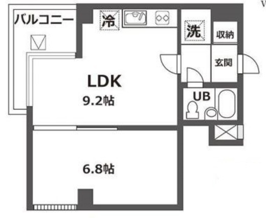 ベルテ代々木Ⅱ 507 間取り図