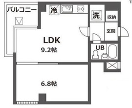 ベルテ代々木Ⅱ 507 間取り図