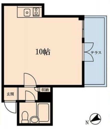 ベルテ代々木Ⅱ 101 間取り図