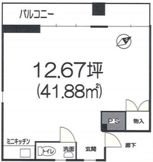 第1瑞穂ビル 302 間取り図