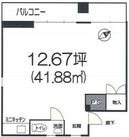 第1瑞穂ビル 302 間取り図