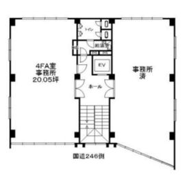 大場ビルB館 6階B 間取り図