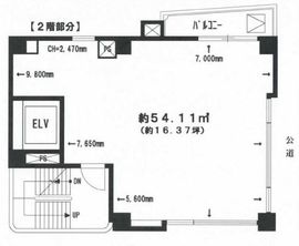 高島ビル 201 間取り図