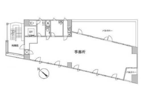 渋谷ふじみビルディング 5階 間取り図