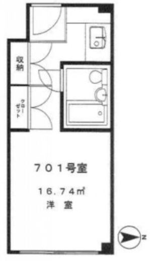 ライオネス浜松町 701 間取り図