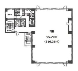 一番町Mビル 3階 間取り図