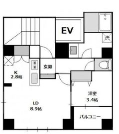 アーバン箱崎(SOHO) 3階 間取り図