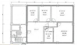 ガルバスタジオ幡ヶ谷 3階 間取り図
