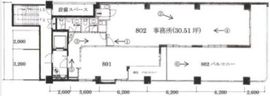 フナトビル 802 間取り図