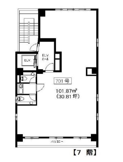 Oak6 701 間取り図