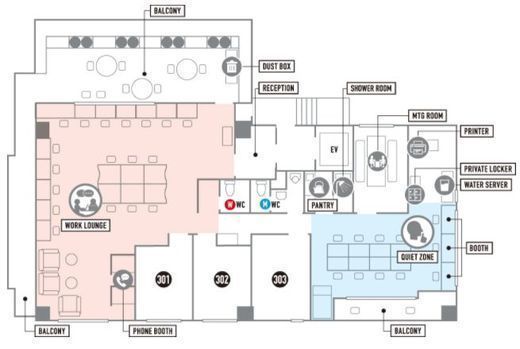 プレミアムSOHO表参道 303 間取り図