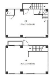 渋谷不動産ビル 2階+3階 間取り図