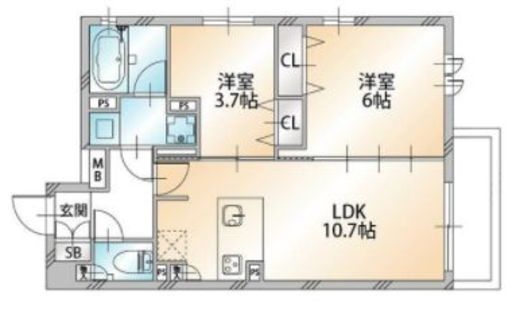 セレニティー原宿(SOHO) 102 間取り図