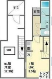 メロディア原宿 101 間取り図