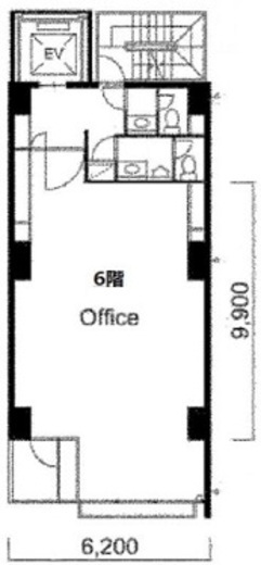 道玄坂今井ビル 6階 間取り図