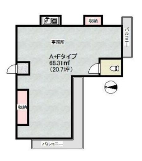 千駄ヶ谷ホリタン AFタイプ 間取り図