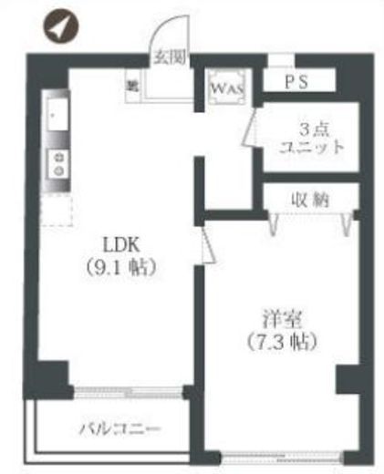 アルカディア表参道 205 間取り図
