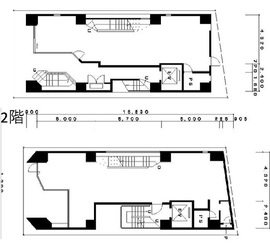 第106東京ビル 1階+2階 間取り図