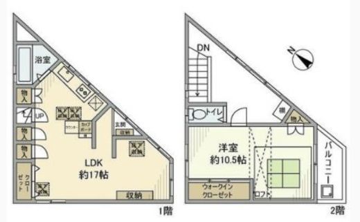 富ヶ谷一丁目戸建て(SOHO) 1棟 間取り図