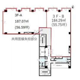 IVY EAST BLDG. 3階A 間取り図