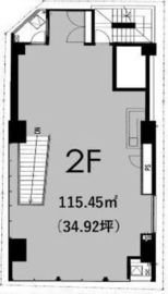 B-WALL神保町ビル 2階 間取り図