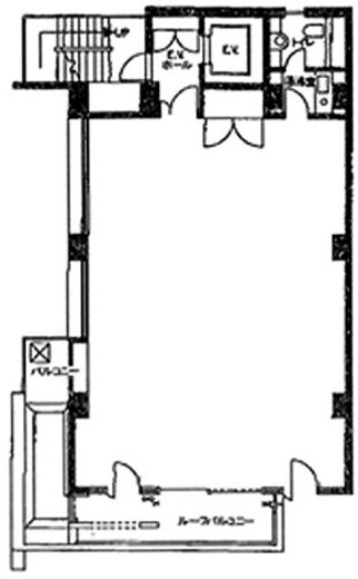 寿ビル(新富町) 6階 間取り図