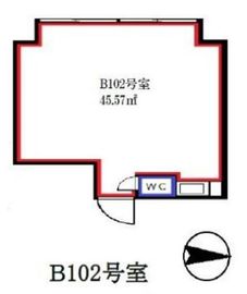 渋谷宮下パークビル B102 間取り図