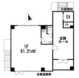 ルート蛎殻町第2ビル 1階 間取り図