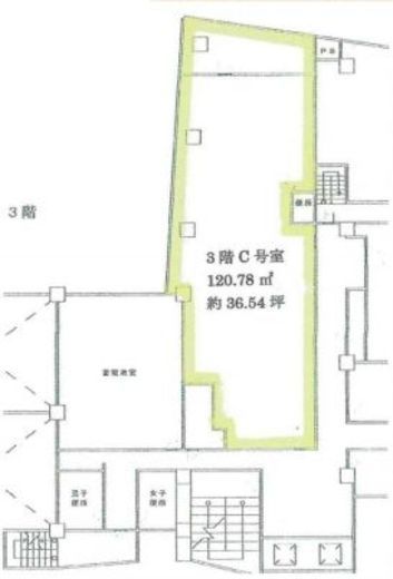 ワールド宇田川ビル 3階C 間取り図