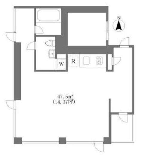 リゾーム麻布十番 302 間取り図