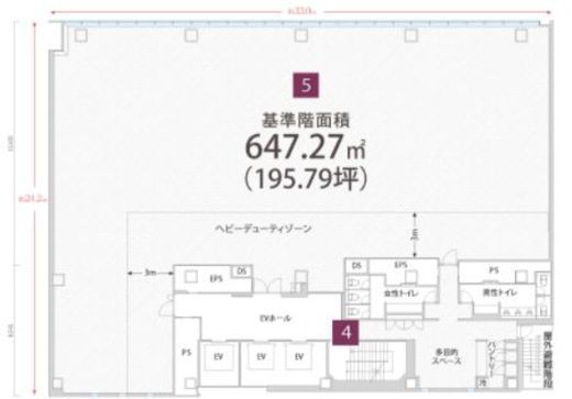 PMO日本橋江戸通 7階 間取り図