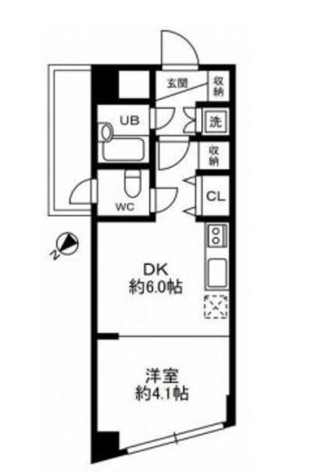 グランメール六本木 406 間取り図