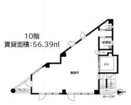センチュリオン六本木タワー 10階 間取り図