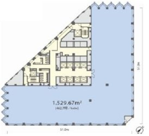 城山トラストタワー 36階3 間取り図