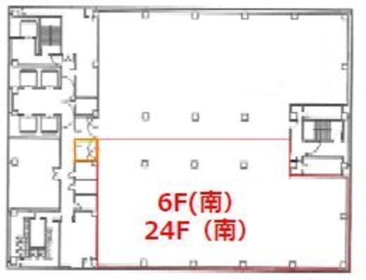 天王洲ファーストタワー 6階南 間取り図
