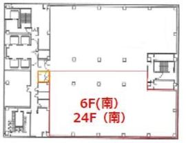 天王洲ファーストタワー 6階南 間取り図