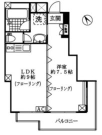 南青山リハイム 6階 間取り図