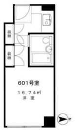 ライオネス浜松町 601 間取り図